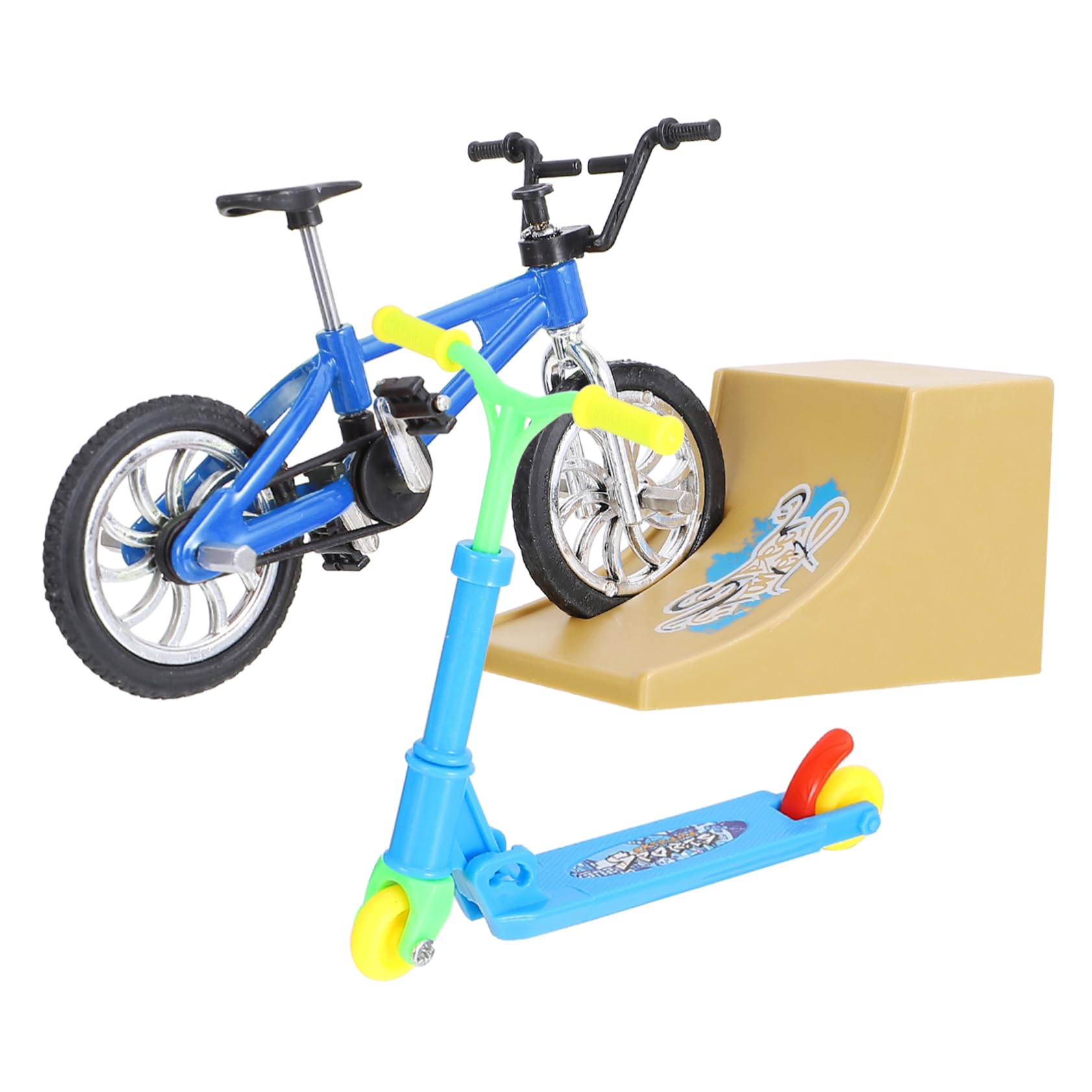 WHAMVOX Finger Bike Scooter Set Miniature Finger Toys Fingertip Sports Toys Perfect Present for Birthday Christmas