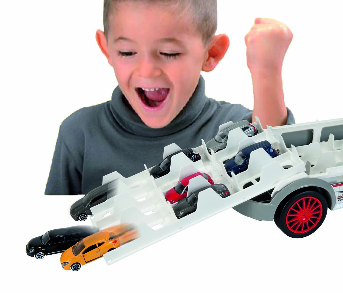 Simba 212088200 - Mojorette Racing Big Car Luci Suoni Porta-Modellini