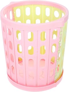 Folding Trash Can Plastic Rubbish Bin Lightweight Household Garbage Container Without Lid for Kitchen Bathroom Office Storage
