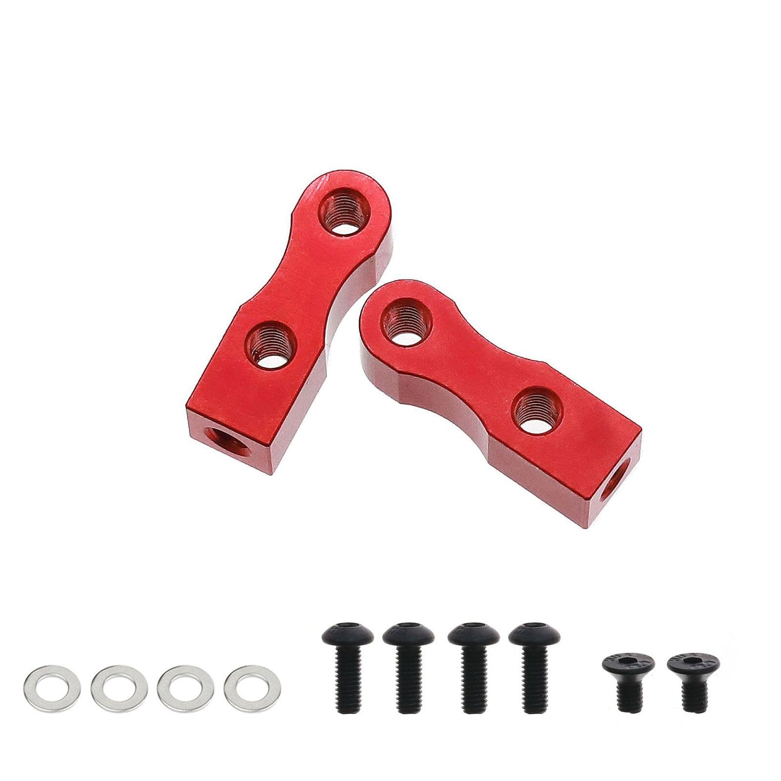 Colaxi 1 Pair Servo Mount Bracket Fixed Frame Metal Accessory Replace Parts for TT01 TT02 1/10 Remote Control Car Sturdy Lightweight , Red