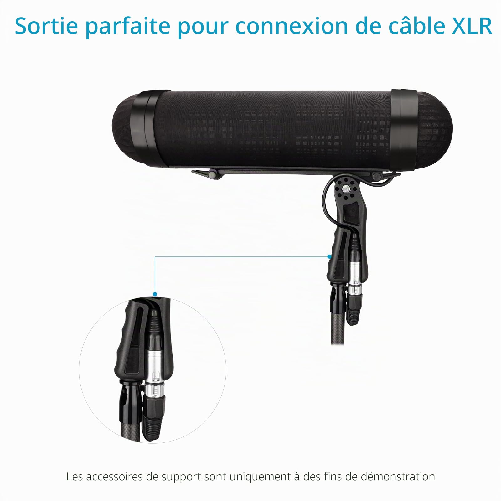 Proaim BMP40 R Paravent Blimp pour microphone d'enregistrement Pro | Blimp de 40 cm avec support anti-vibration, Windjammer et poignée pour réduire le bruit du vent