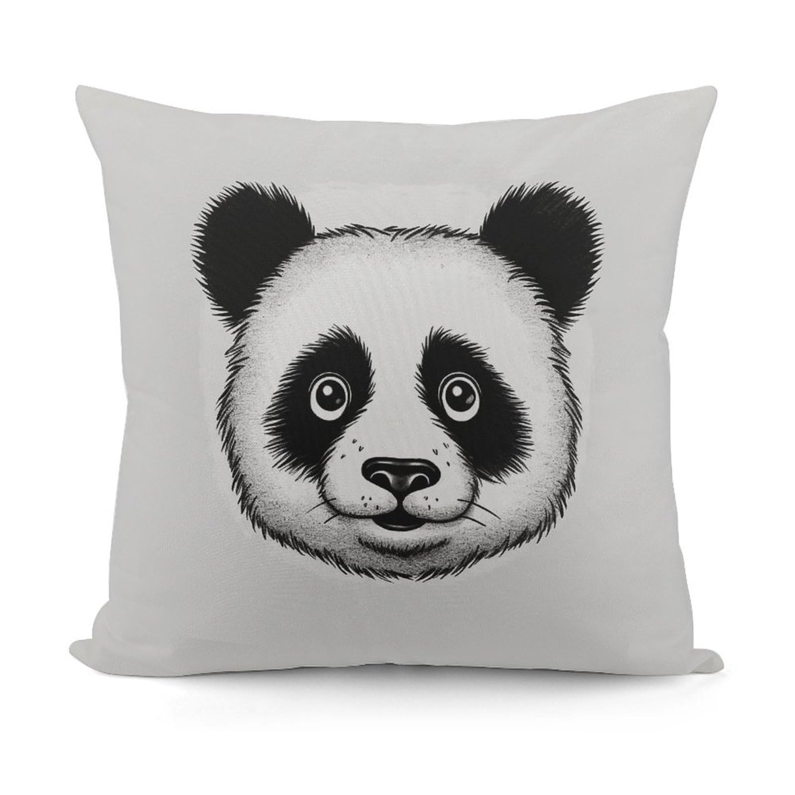 VstaDank Anime Panda Face Throw Pillow Covers 18x18 Inch Soft Couch Home Decor Cushion Cover Comfortable Plush Square Cushion Case Farmhouse Decorative Pillowcase for Living Couch