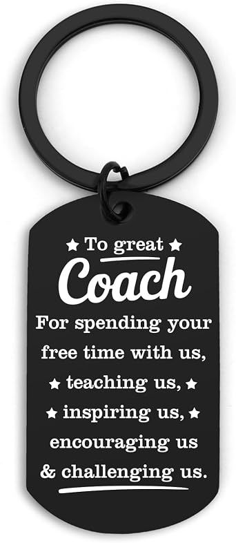 Coach Keychain Coaches Appreciation Gifts Thank You Softball Swim Volleyball Gymnastics Baseball Soccer Football Basketball Coach Gifts Christmas Birthday Gift Valentines Day Fathers Mothers Day Gift
