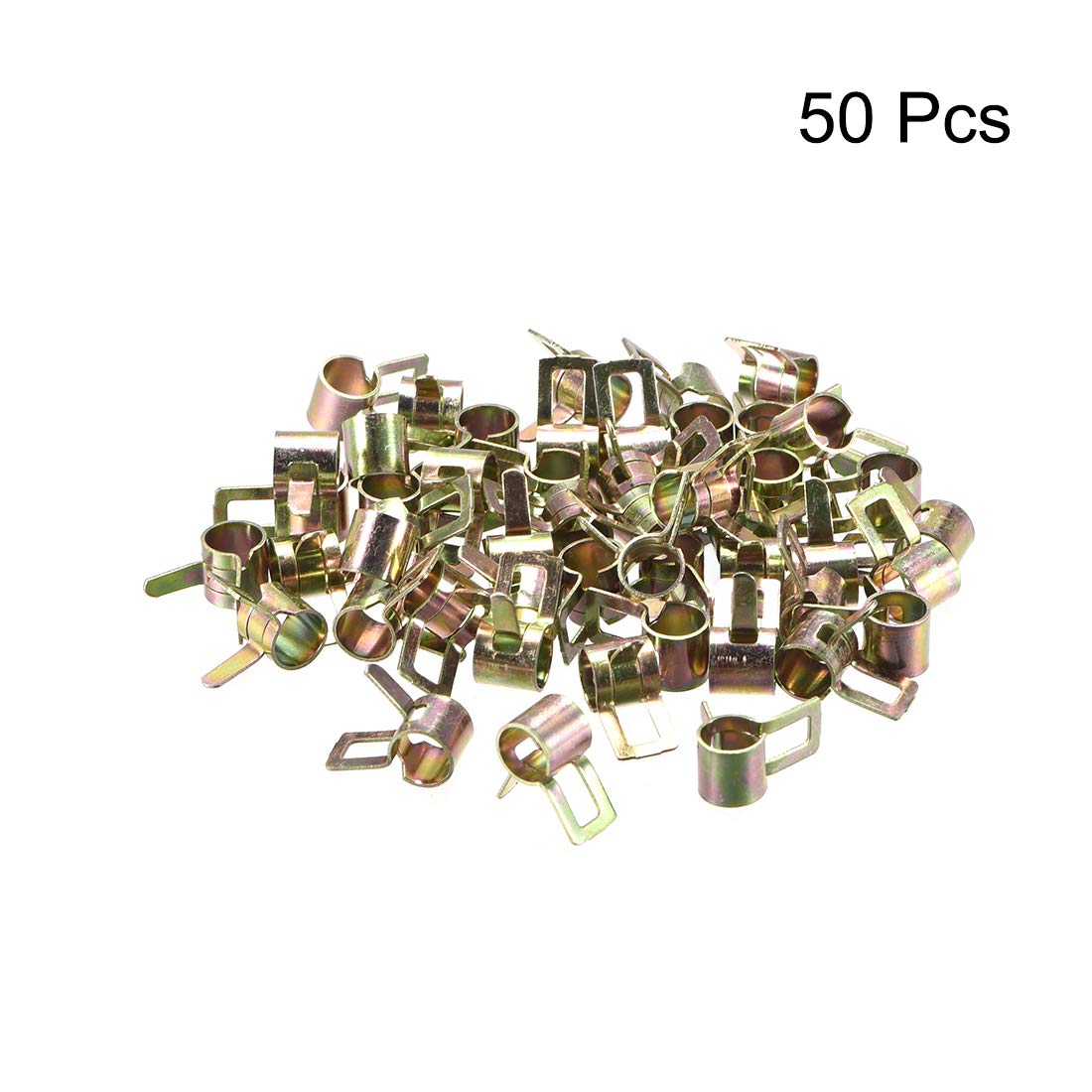 Pressure Spring Clips Zinc Plated Pipe Clips Uxcell 10-Pack Spring Band Hose Clamps 14mm ...