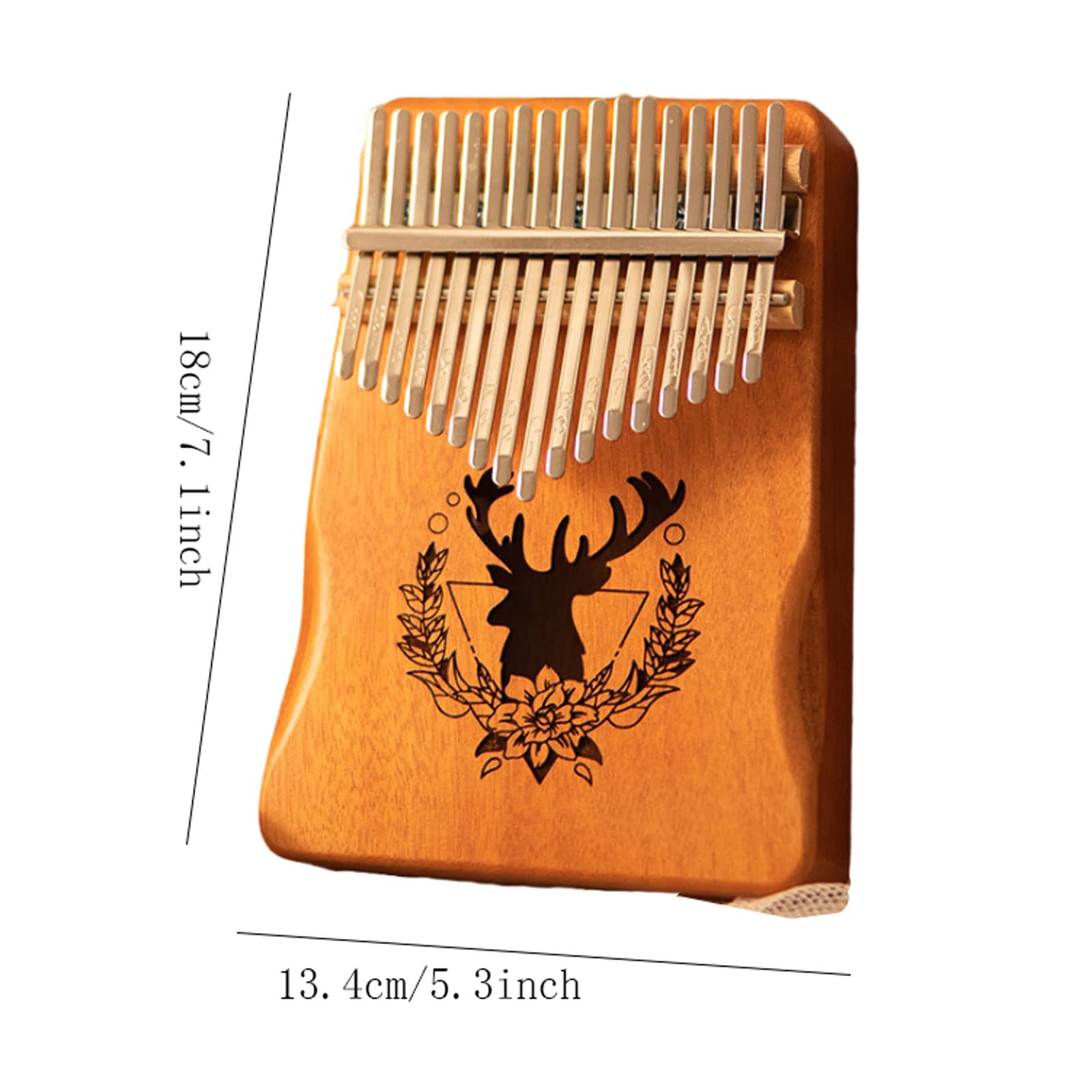 Suono Squisito Thumb Piano, 17 Tasti Finger Piano ， Motivo Floreale retrò Cervo ， Strumenti per Pianoforte a Dito per Principianti per Ragazze Regali 3 Colori Facile da Giocare