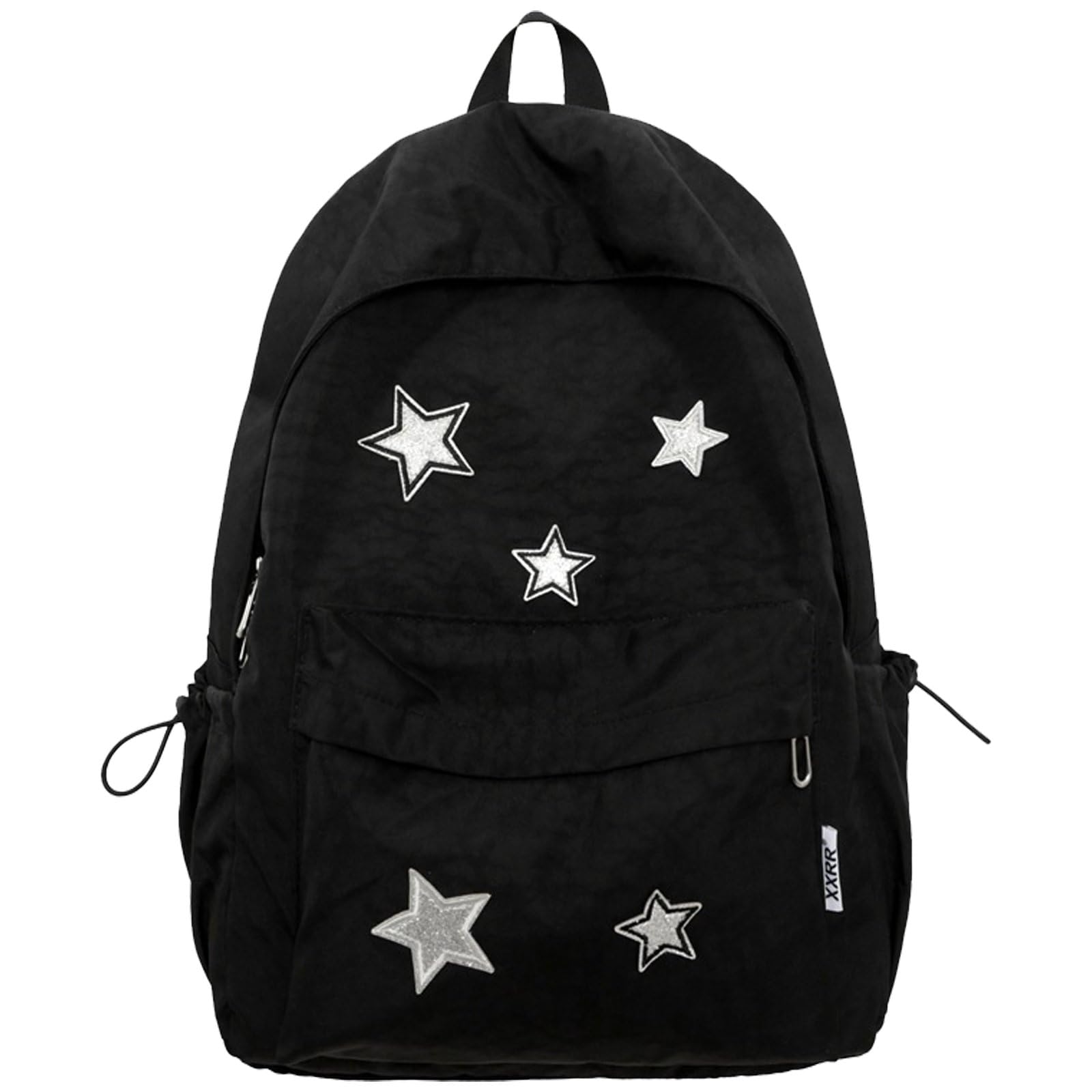 Fituenly Vintage Aesthetic Backpack, Star Pattern School Bookbag, Unisex Lightweight Rucksack with Patches, Casual Daypack