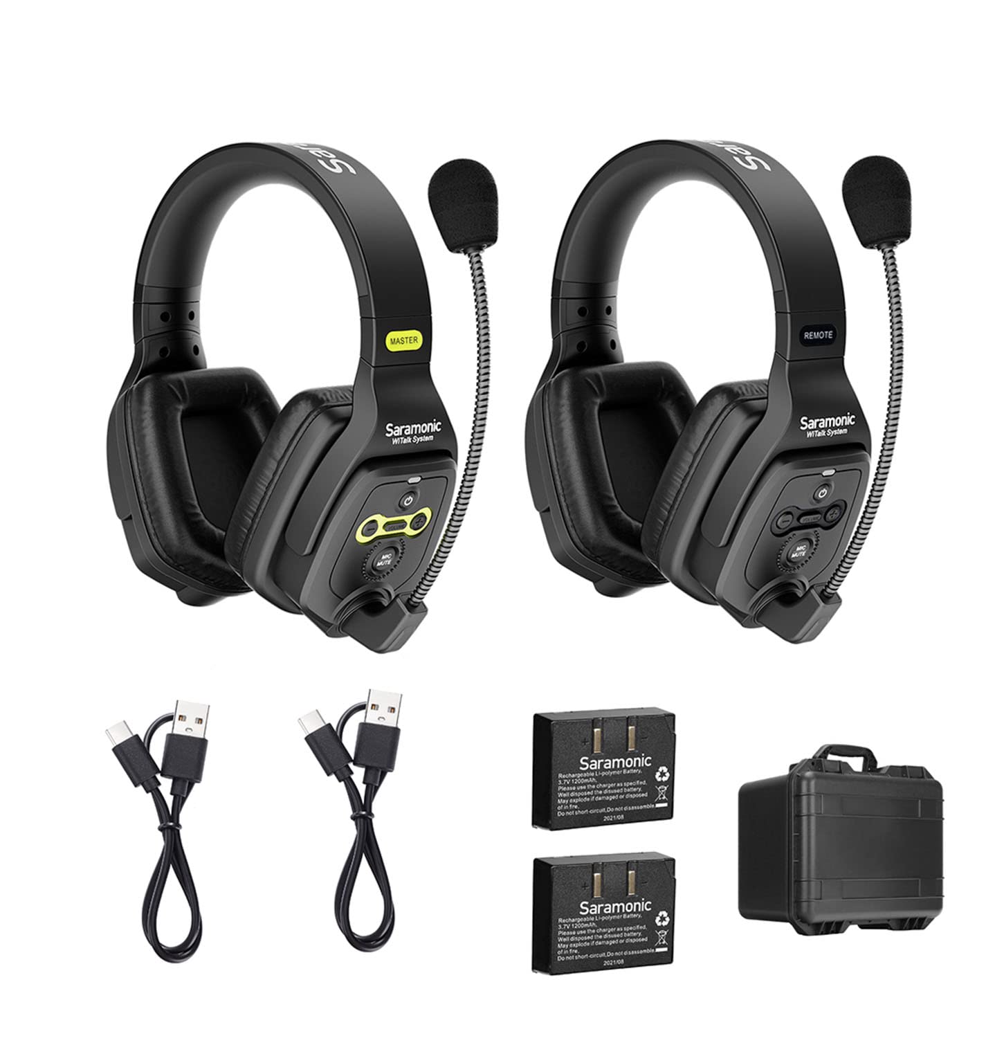 Saramonic WiTalk-WT2D | 2-Person Full-Duplex 1.9GHz Wireless Dual-Ear Headset Intercom System with Custom Hard Case