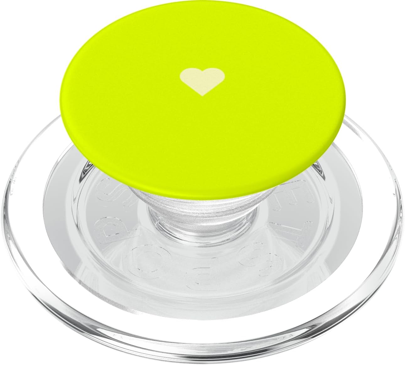 Yellow Color Cute Heart Minimalist Love PopSockets PopWallet for MagSafe