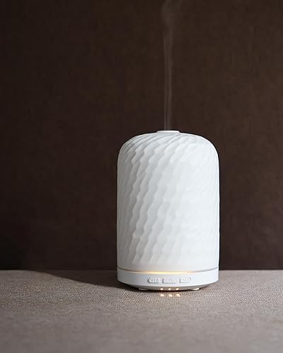 Miniatura 9 de Difusor de aceite esencial, difusor de aromaterapia de 9.5 fl oz, difusor ultrasónico de niebla fría con apagado automático, difusor de cerámica