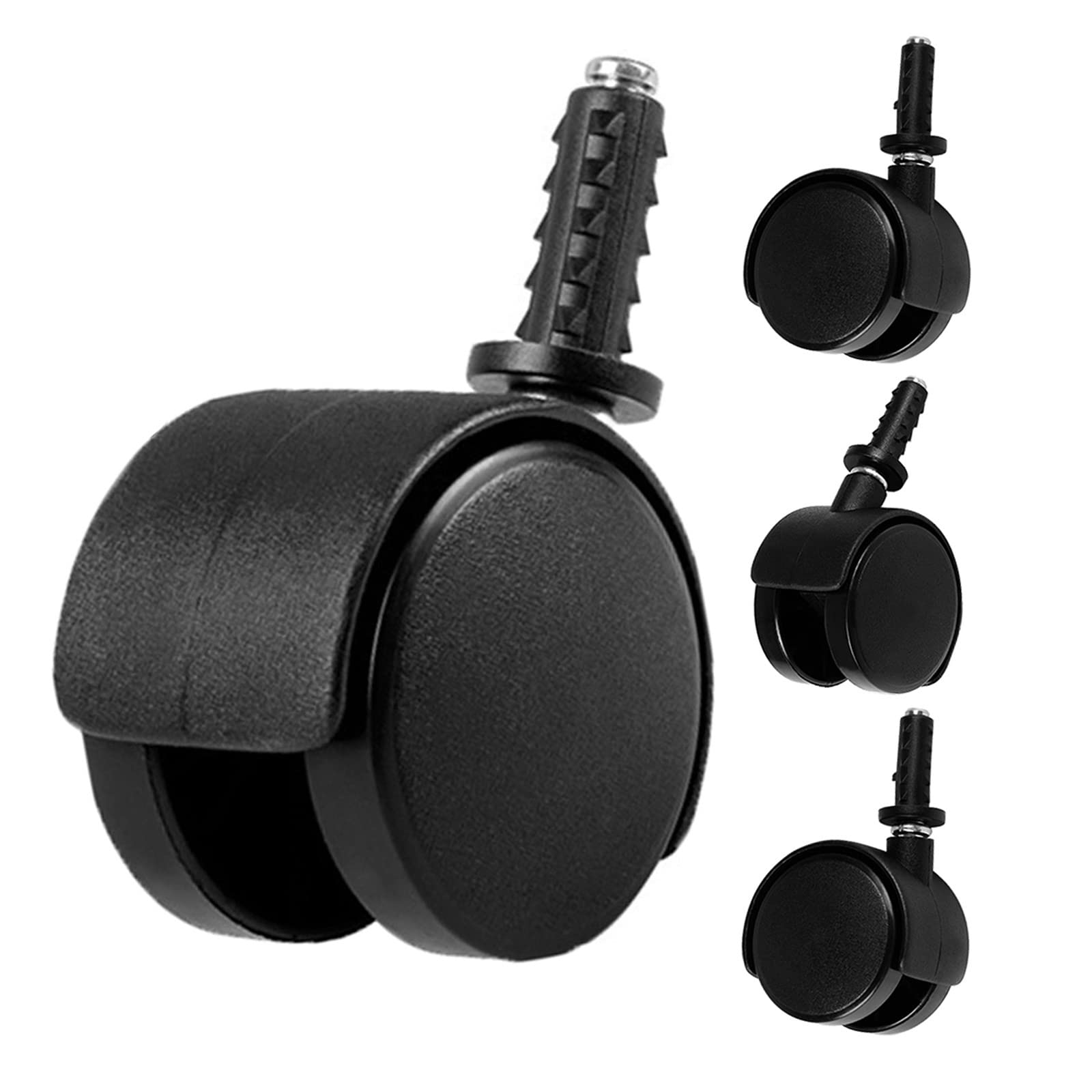 HBDBJRWB 4 Ruedas para Silla de Oficina, Resistentes, giratorias, con vástago M7 de 35 mm, para Muebles de 50 mm (2 Pulgadas), para aspiradoras y jardineras.