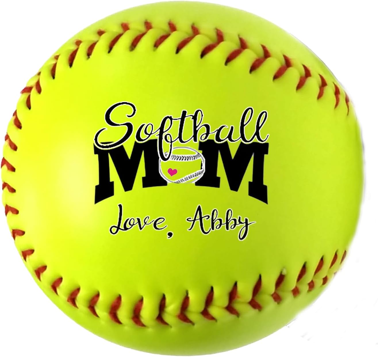 Personalized Custom Full Size Softball for Mom from Daughter, Son, Kids | Customized Softball with Name or Text for Best Softball Mom Ever