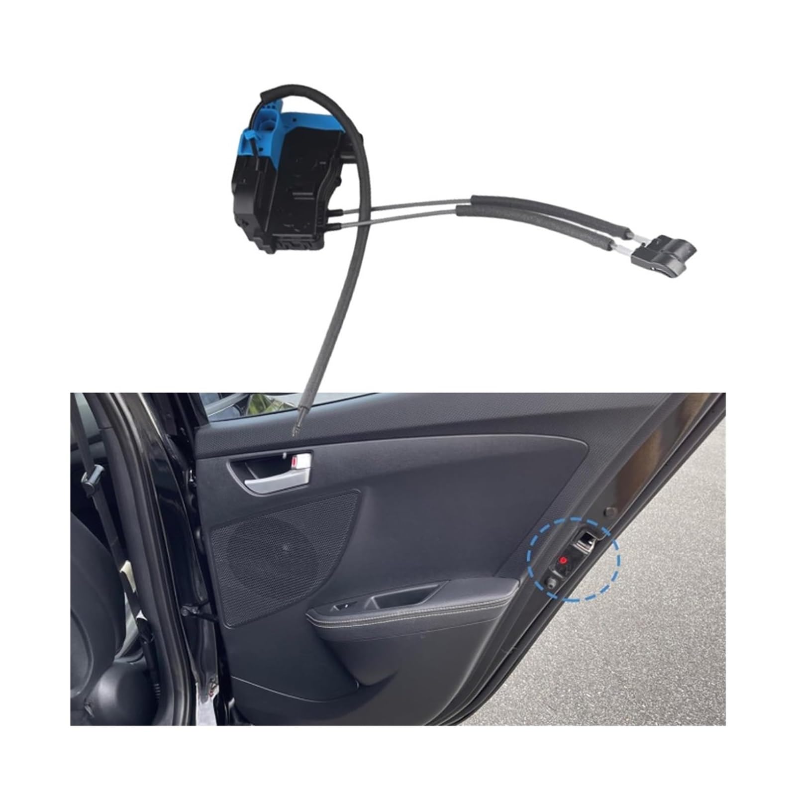 Hmnmxq Rear Right 4Pins Door Lock Latch Actuator Front Rear Right Left Door Lock Actuator For Hyundai For Veloster 2012 2013 2014 2015 2016 2017 81310-2V000 81420-2V000 Door Lock Actuator Left