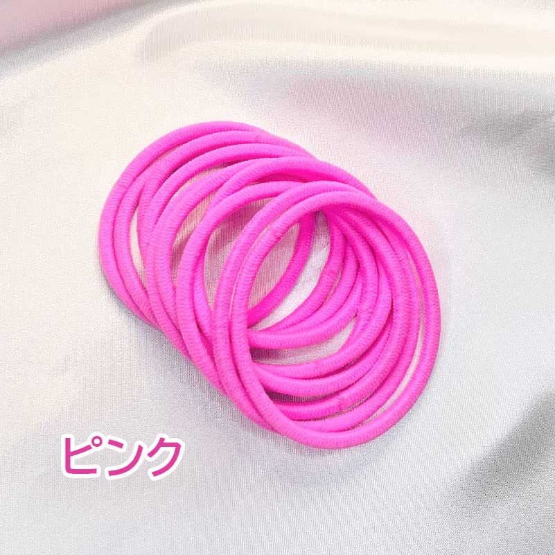 Amazon | 日本製ヘアゴム リングゴム10本セット カラー (ピンク