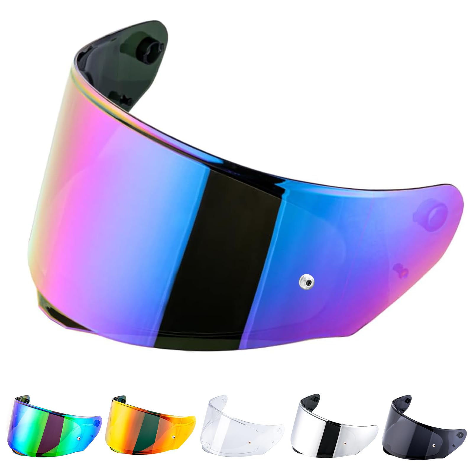 Motorcycle Helmet Visor for Assault/Rapid/Stream/ FF320/FF328/FF353/FF800 Outer Face Shield Motorcycle Helmet Accessories (Rainbow)