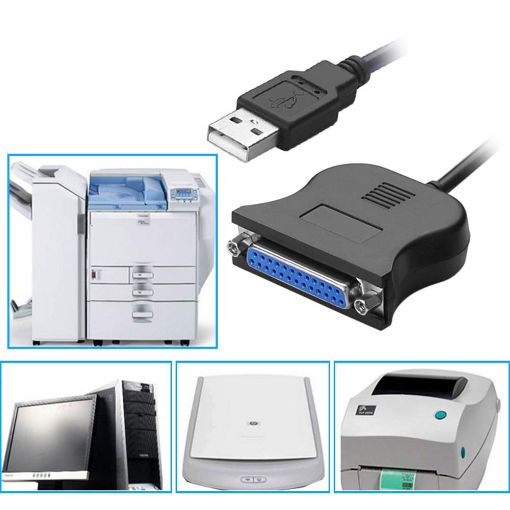 C33 Cavo stampante Adattatore parallelo USB 2.0 LPT Femmina 25 PIN SUB-D Presa 90mm