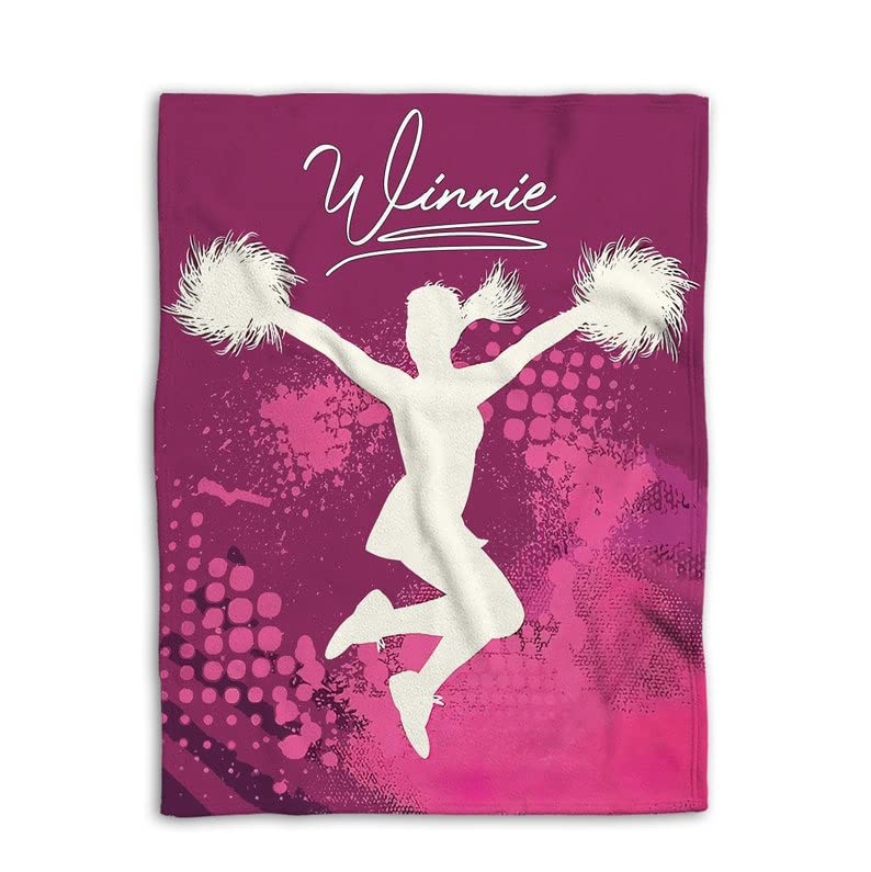 Personalized Cheerleading Blanket, Cheerleading Girl Soft