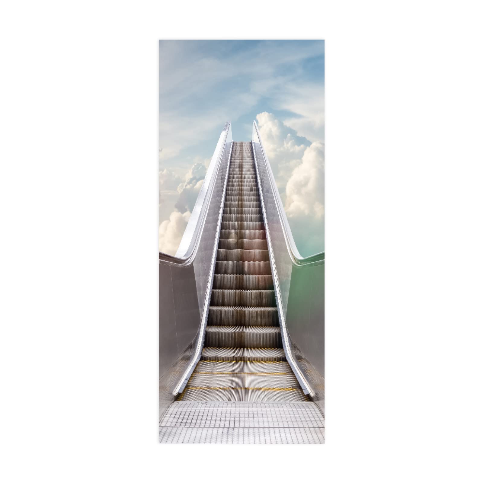 3D Door Sticker Abstract Staircase W100 x H200 cm Waterproof Mural Vinyl Wall for Interior Doors Livingroom Bedroom Bathroom Office Home Decor