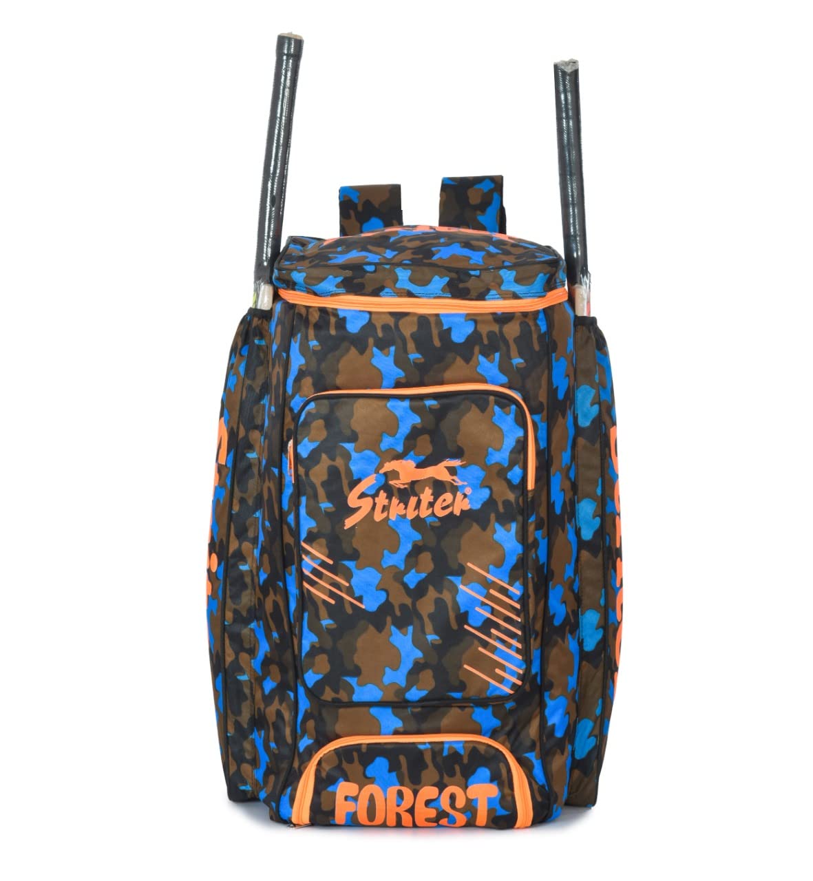 STRITER Canvas & Nylon Padded Foam Material Cricket KIT Bag with Shoes Compartment and 2 BAT Pocket (Sky Blue & Orange) (B0BLHF7P9C) Amazon Price History, Amazon Price Tracker
