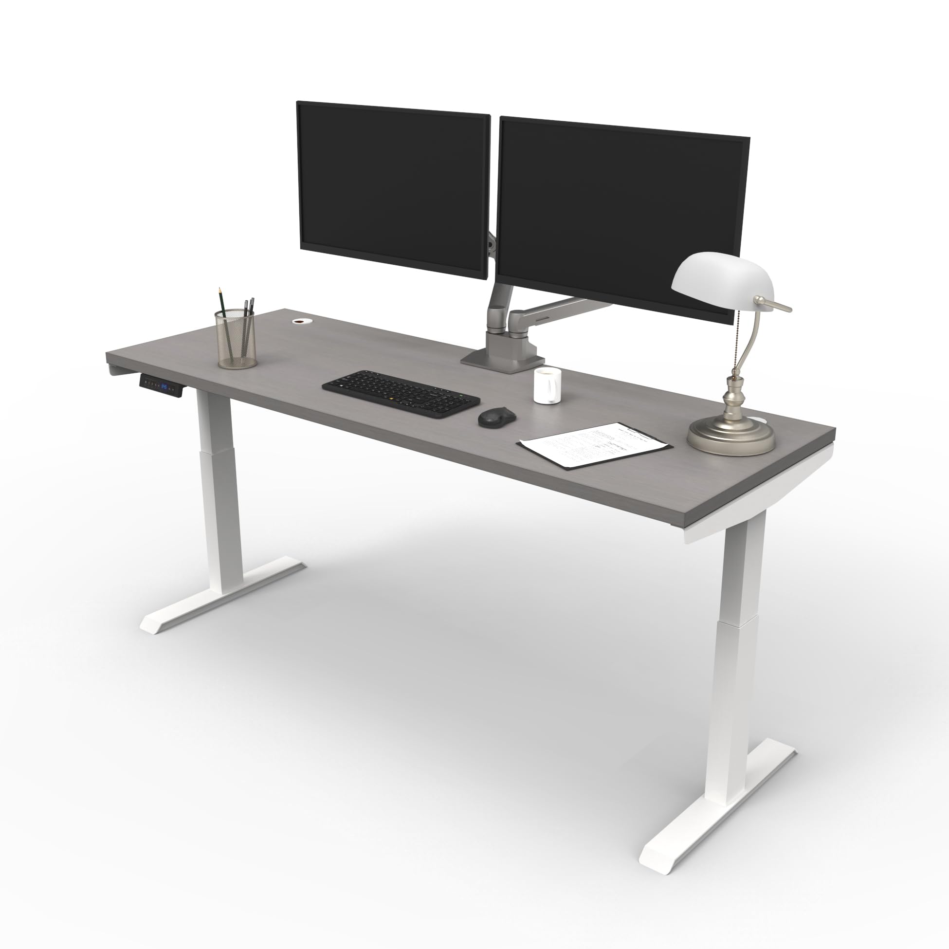 Lift It 60x24 Electric Height Adjustable Standing Desk - Dual Motor with 4 Memory Presets USB Charging LED