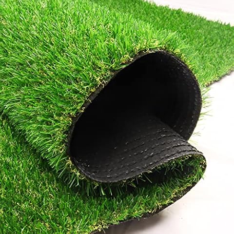 FREADEM Artificial Grass Astroturf Rug 4 FT * 7 FT, Realistic Fake Grass Mat with Drainage, Indoor Outdoor Lawn Turf for Pets Dogs, Garden, Patio, Balcony, Backyard, Custom Size Cover