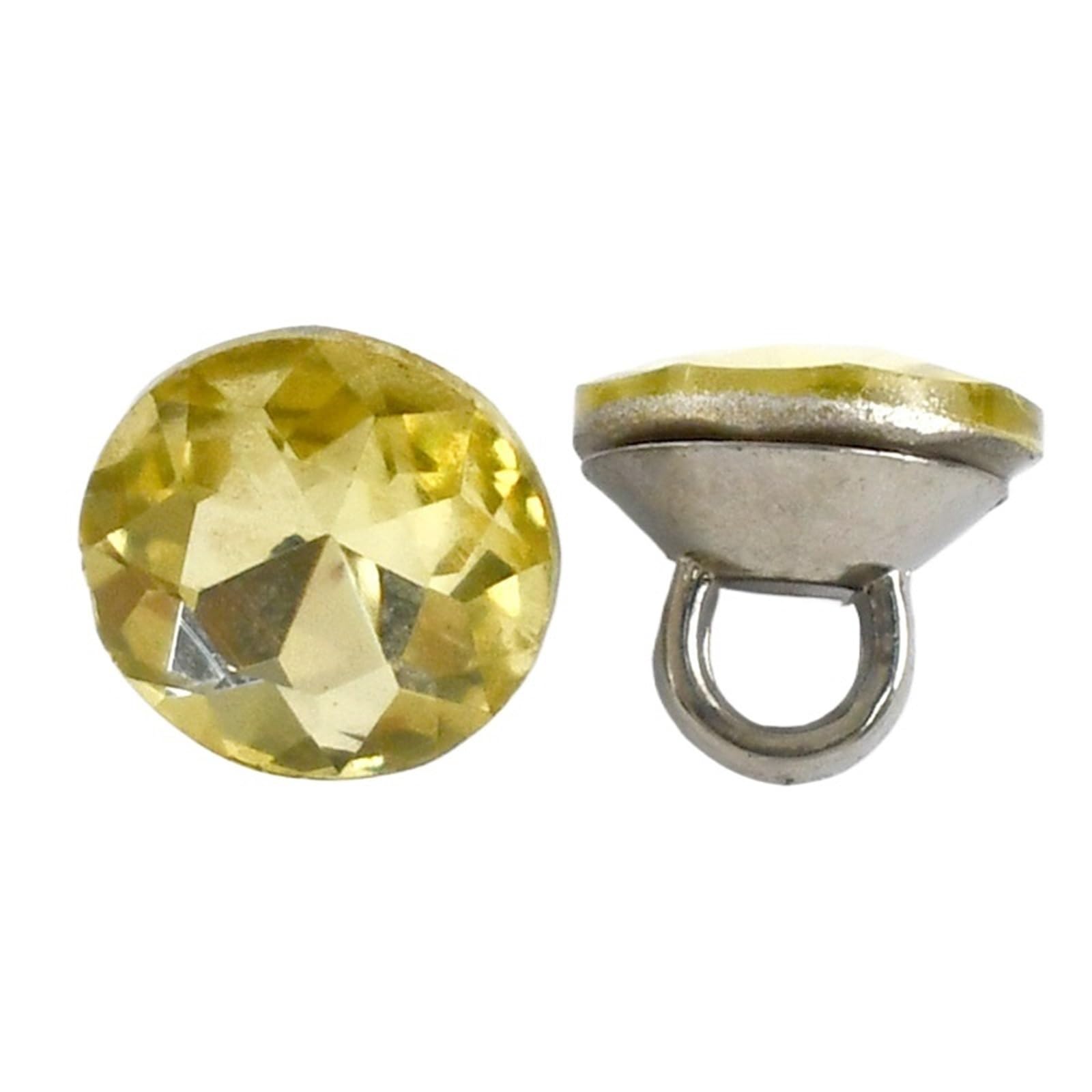 Cyrkonie do przyszywania, Guziki ze sztucznym kryształem i perłą, wielokolorowe 9 mm, 20/50 szt., akcesoria do szycia DIY(Giallo,50Pcs)