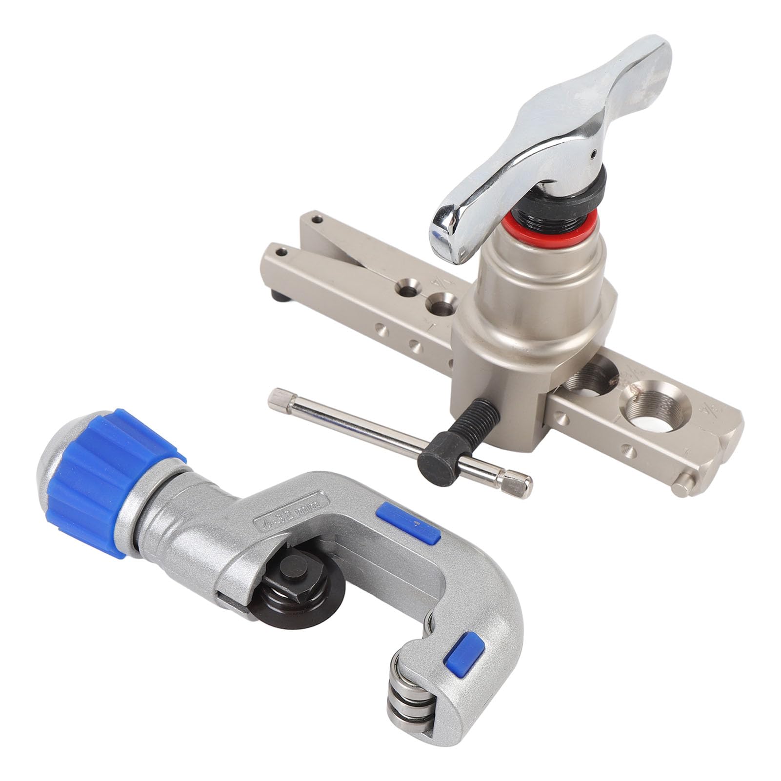 CHICIRIS Kit de Herramientas de Abocardado de 5 Piezas, Herramienta de Abocardado de Tubos HVAC de Metal con Cortador de Tubos, para de Aluminio de Cobre de 1/4 Pulgadas, 5/16