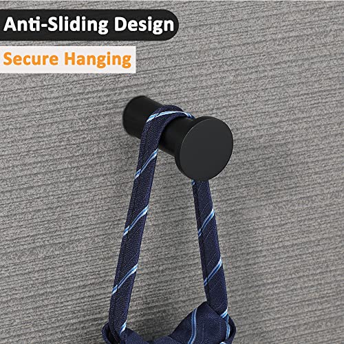 SAYAYO Modern Black Coat Hooks Wall Mounted, Towel Hooks for Bathrooms Robe Hooks, Heavy Duty Wall Hooks for Hanging, SUS 304 Stainless Steel 4 Packs - Thumbnail 5
