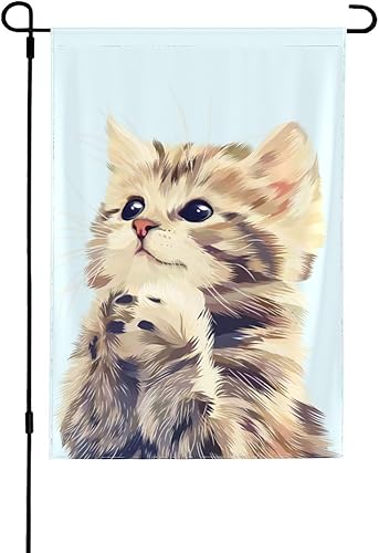 Miniatura 15 de Bandera de jardín floral retro de los años 70 de 12 x 18 pulgadas, bandera decorativa de primavera, pequeña, vertical, de doble cara, decoración de