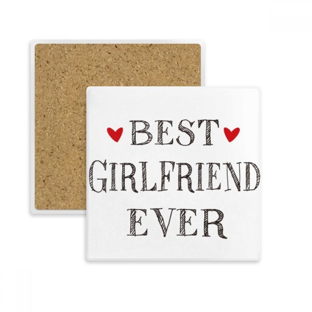 Coaster Tasse Porte-Absorbant en Pierre Multicolor avec Citation de Coeur