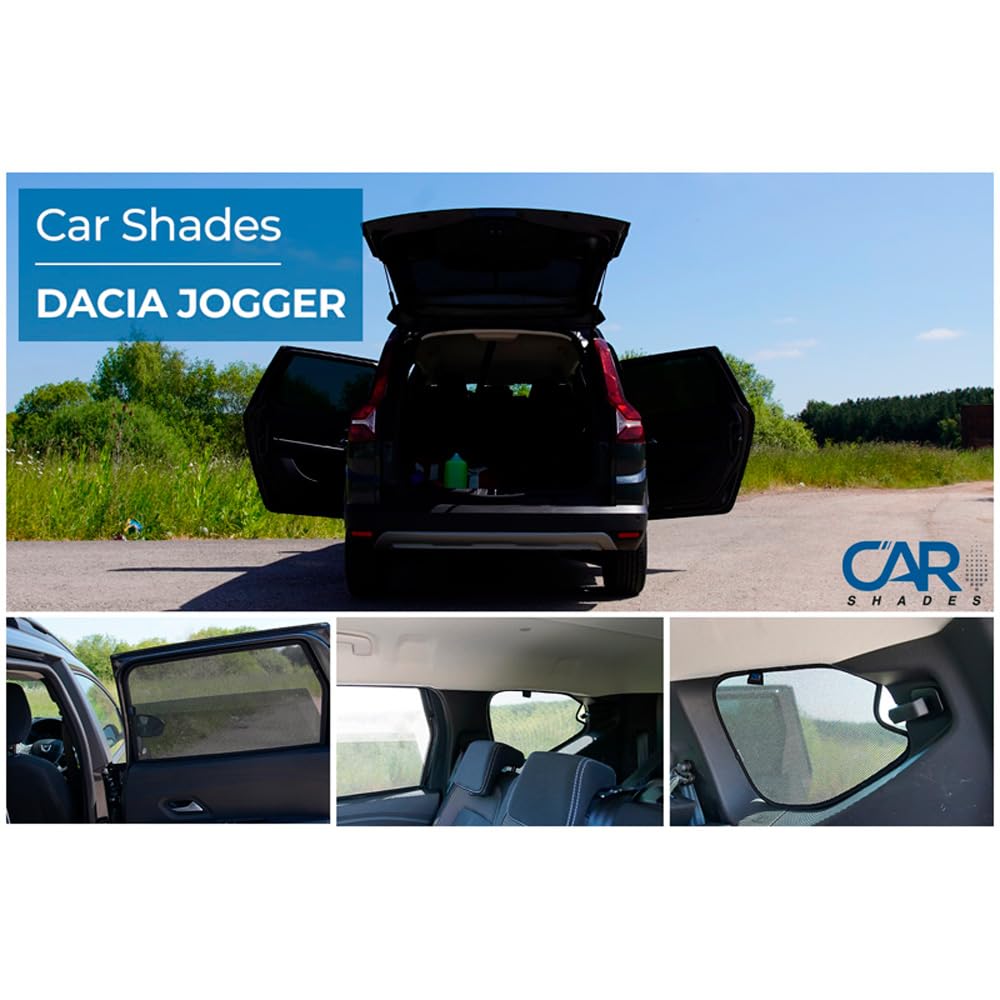 Set de Car Shades Compatible avec Dacia Jogger 2022- (6-pièces) Pare-Soleil sur Mesure pour Voiture