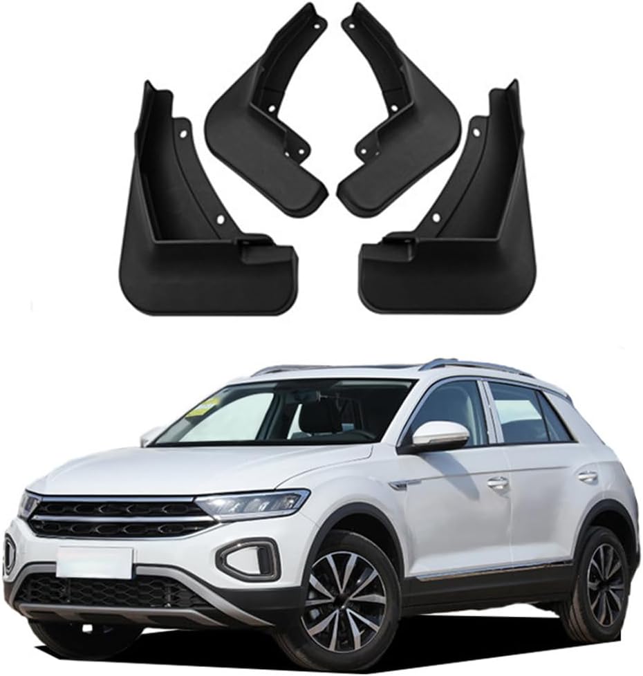 Car Mud Flaps Mudguard for VW T-Roc R/R-Line 2023-2024 Front and Rear Mudflaps Splash Guards Heavy Duty Flares 4-PC Auto Accessories,Send 1 Car Wash Towel