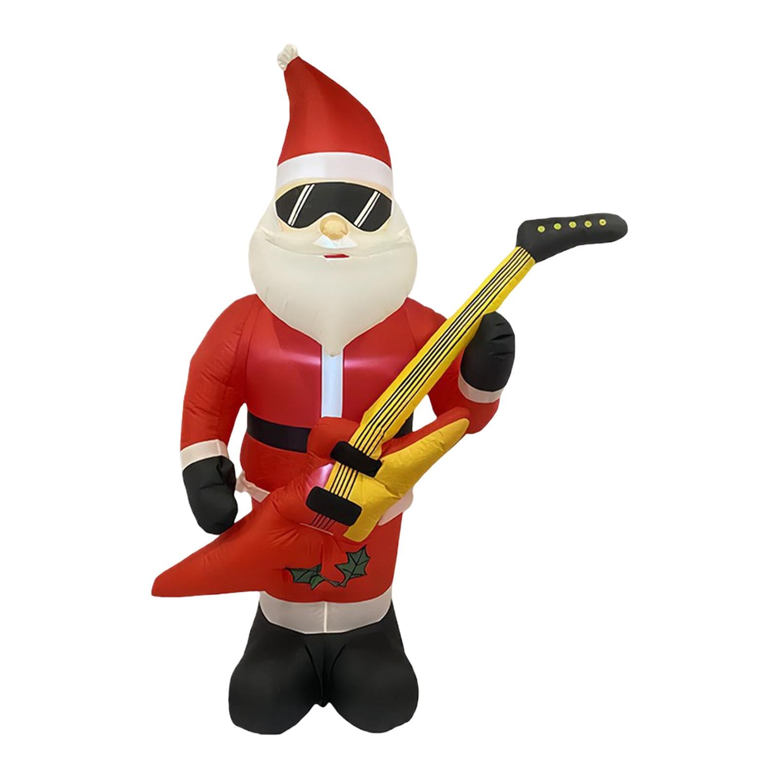 FABLOFT Christmas Inflatable Outdoor Decor Santa Claus Fence Prop Built in Led Light-picture-26