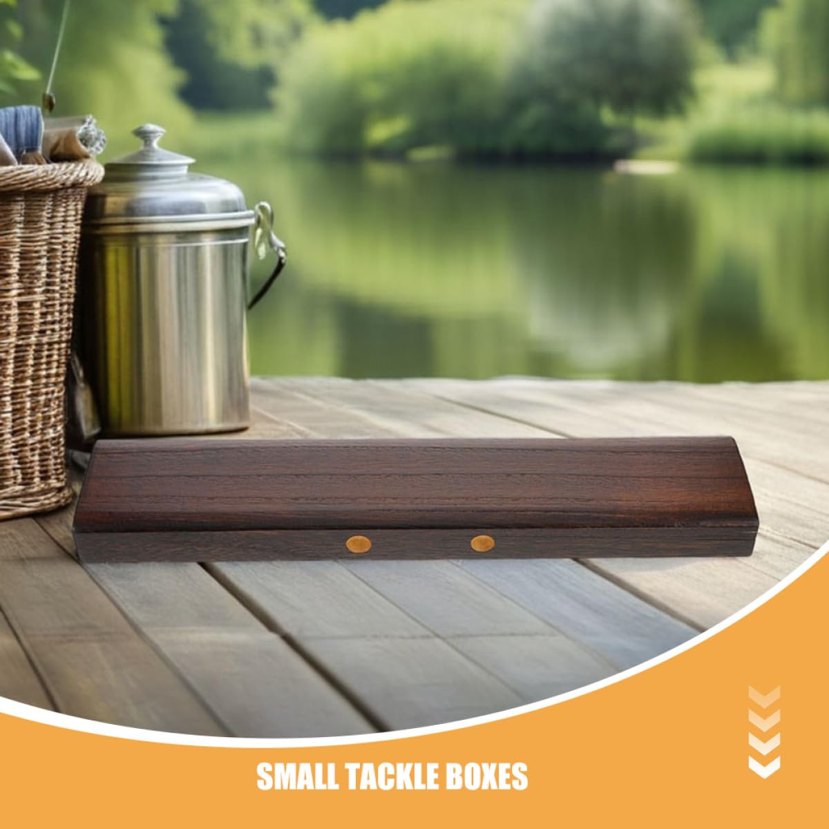 TOYANDONA Boîte de Rangement Pêche en Bois, 3 Pièces, Grosse Capacité