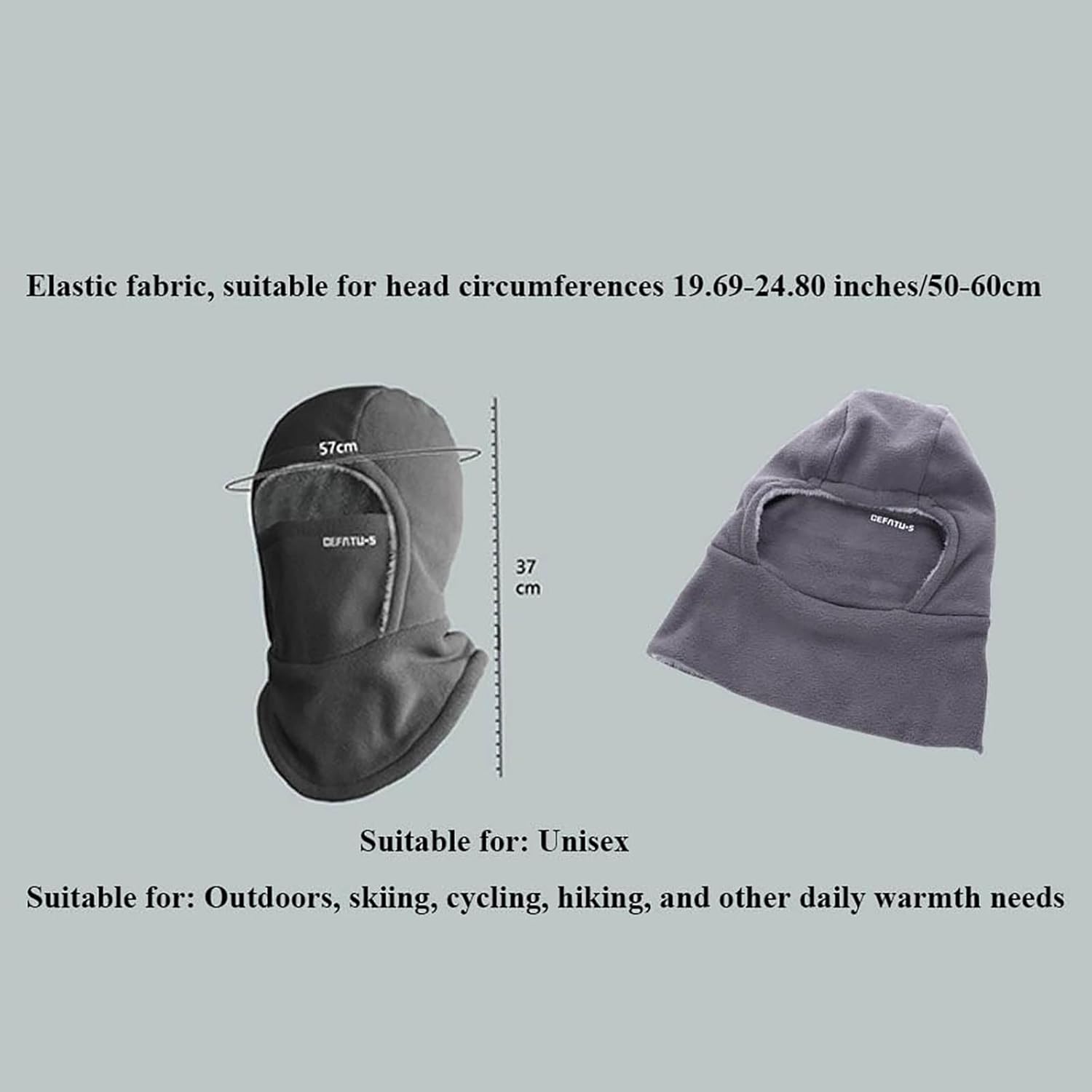 3 in 1 Hat with Scarf and Mask,Winter Windproof Sherpa Lined Hood Ski Mask,Convertible Balaclava Face Cover Hat Cap Scarf - Image 3