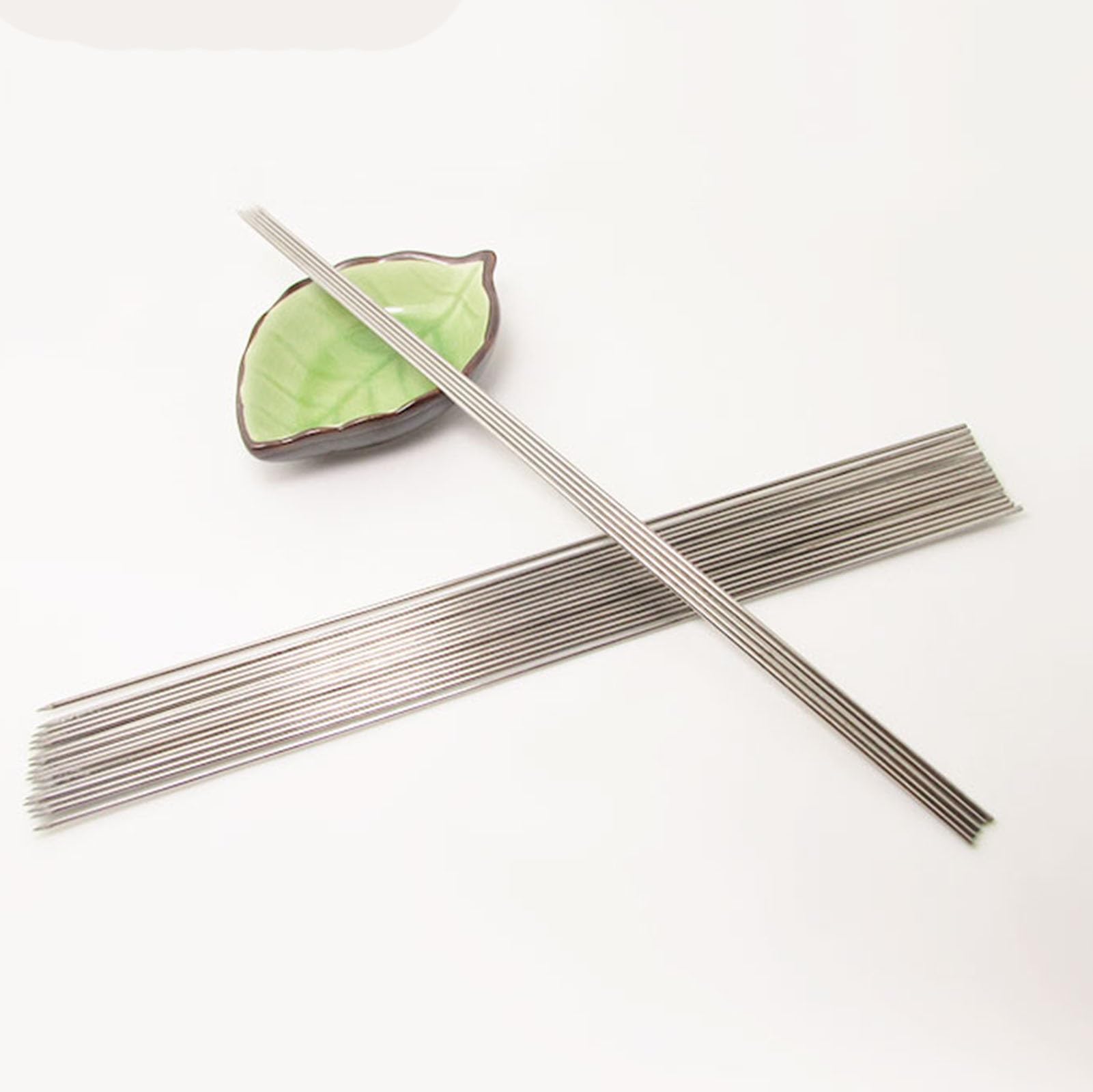 Palitos de aguja for barbacoa más gruesos, reutilizables, brochetas for cocinar brochetas, brochetas de acero inoxidable for asar, resistentes, no fáciles de romper, for aperitivos, frutas ( Size : 20