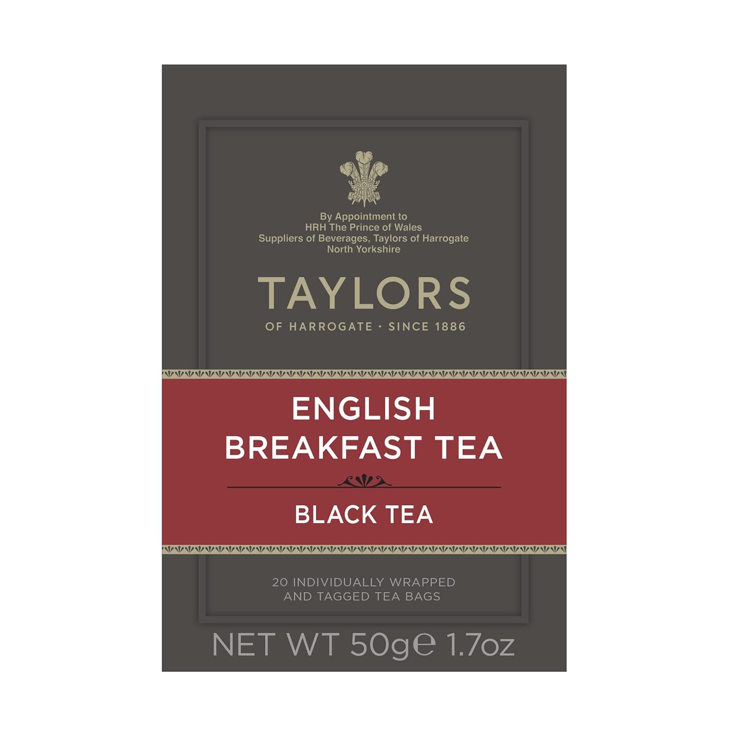 Taylors of Harrogate Breakfast Tea Bags (Pack of 6, Total of 120 Bags)