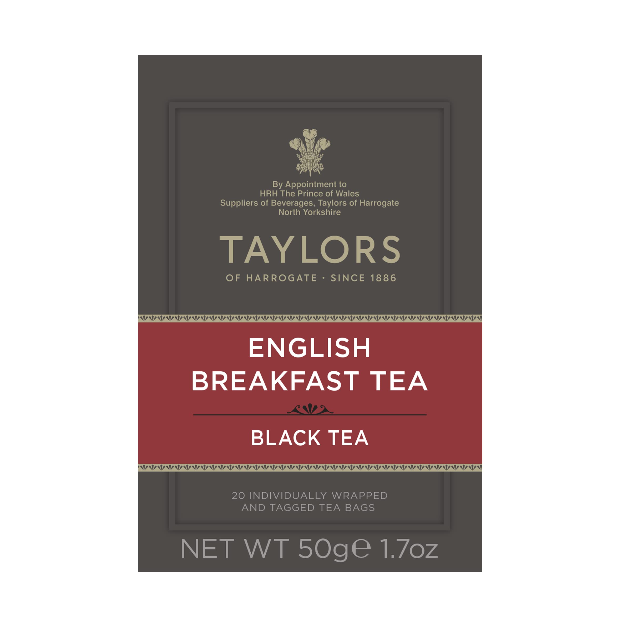 English Breakfast Tea, 20 Tea Bags (Pack of 6, Total 120 Teabags)
