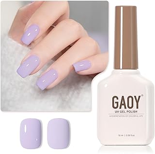 GAOY Pastel Purple Gel Nail Polish, 16ml Soak Off Gel Polish, UV Light Cure for Nail Art DIY Manicure at Home, 2000 Pale Lilac