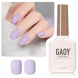 GAOY Pastel Purple Gel Nail Polish, 16ml Soak Off Gel Polish, UV Light Cure for Nail Art DIY Manicure at Home, 2000 Pale Lilac
