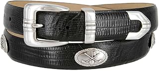S5709_Genuine Full-Grain Cowhide Leather Designer Golf Dress Belt, 1-1/8"(30mm) Wide