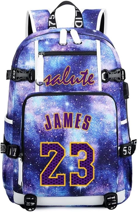 FANwenfeng Basketball Player LJ23 Multifunction Backpack Travel Daypack Fans Bag (Style 20)