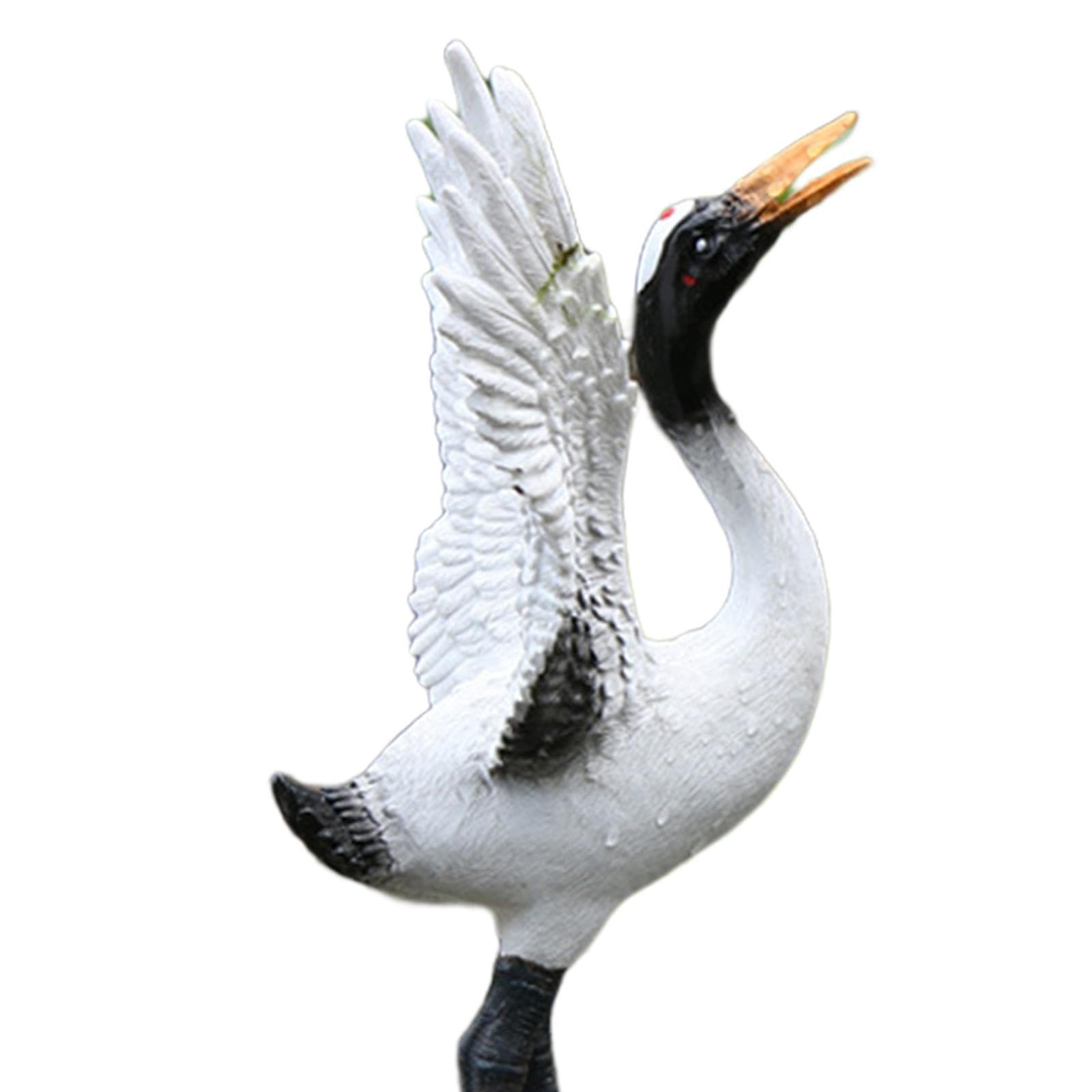 Amazon.co.jp: 樹脂製鶴の彫刻 鳥の彫刻 鶴の像 オーナメント 動物の