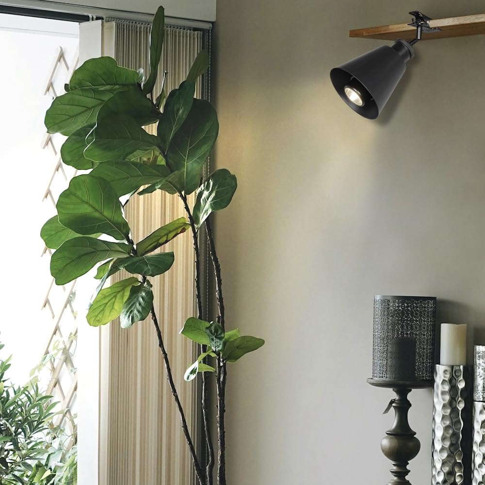 Verstellbare Klemmlampe mit E27-Fassung,1 Packung Leselampe mit 1,8 m Kabel, Dimmbar Nachttischlampe,Schreibtischlampe für Büro Heimgebrauch - 12 * 10cm Schwarz Lampenschirm- TD0603