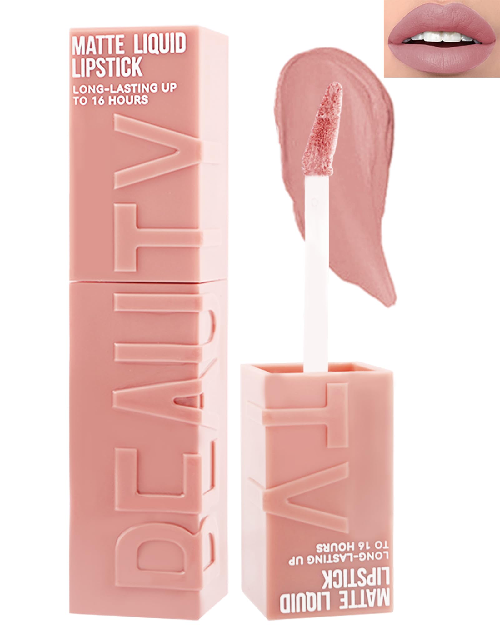 Matte Liquid Lipstick for Women, 1Pcs Highly Pigmented Color Lip Stain Tint, Super Velvet Matte Lip Gloss, Up to 16H Wear, Long Lasting Waterproof