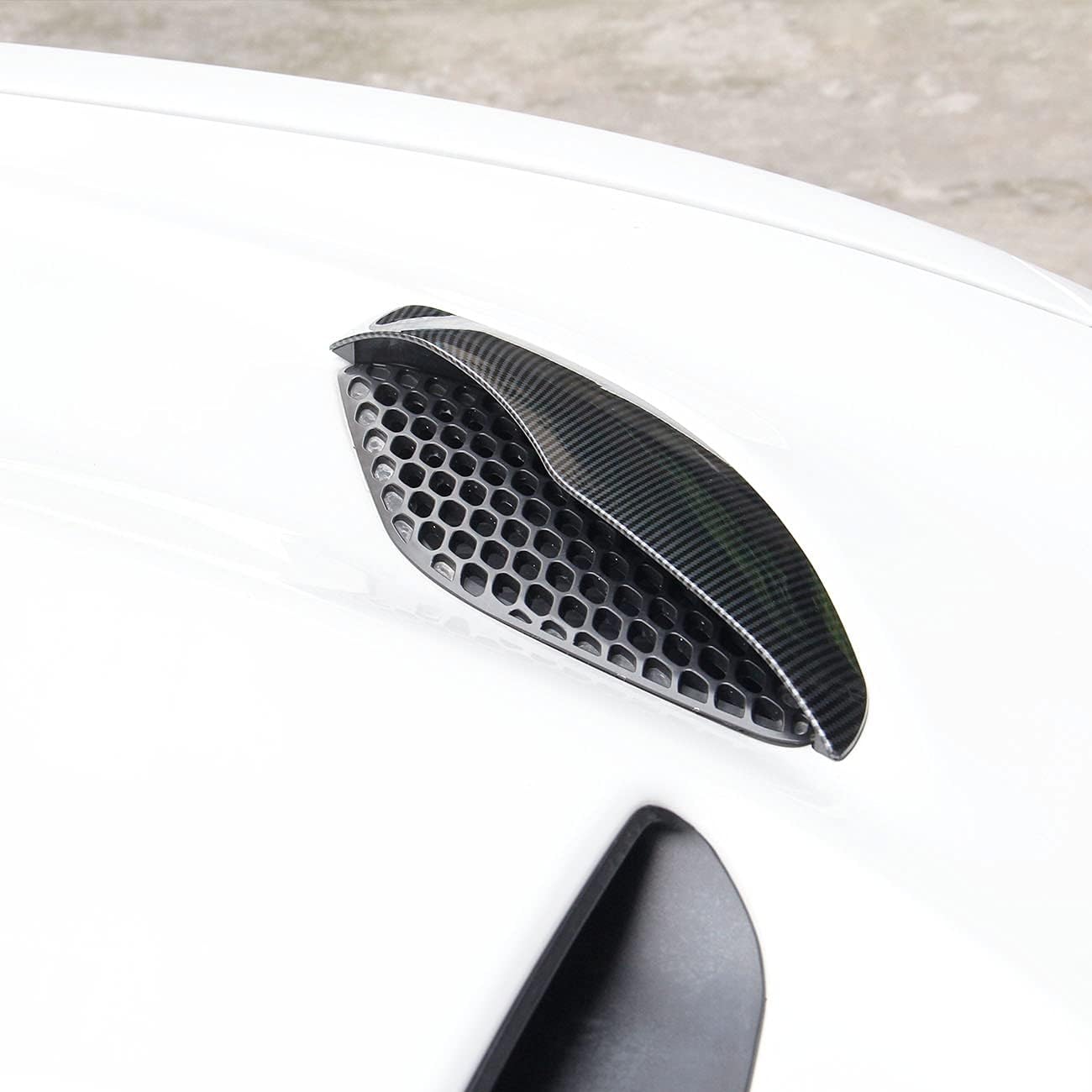 crosselec Carbon Fiber Engine Hood Vent rain Eyebrow Guard Cover Trim for Charger SRT 2015-2021