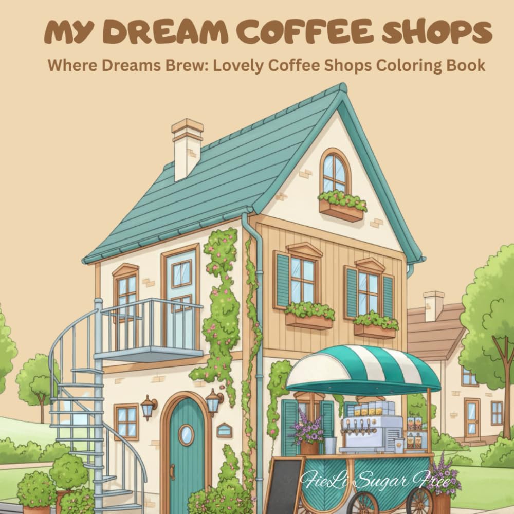 My Dream Coffee Shops: Where Dreams Brew: Lovely Coffee Shops Coloring Book