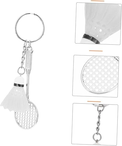 Miniatura 3 de Sosoport Llavero de bádminton de 4 piezas, mini regalos, accesorios de mochila, pelota de fútbol, llavero de fiesta deportiva