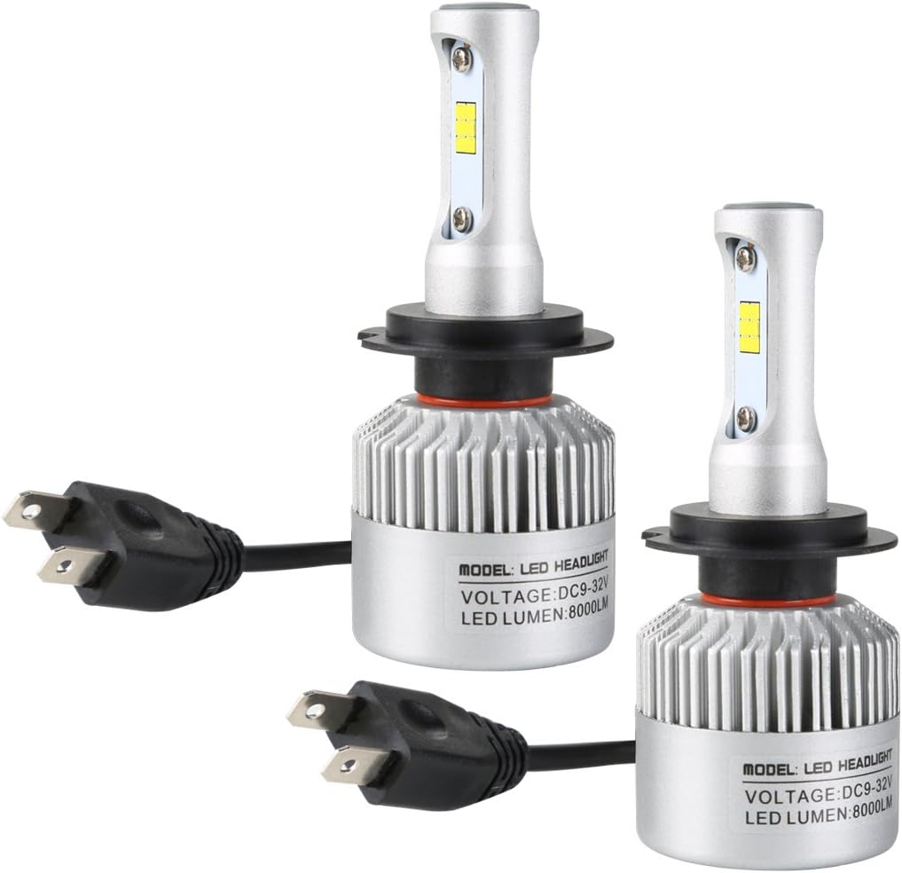 72W/Pair H7 CSP Led Headlamp Light Beam Car Led Headlight Bulb Kit White 6500K 8000LM Auto LED Head Lamp light Source
