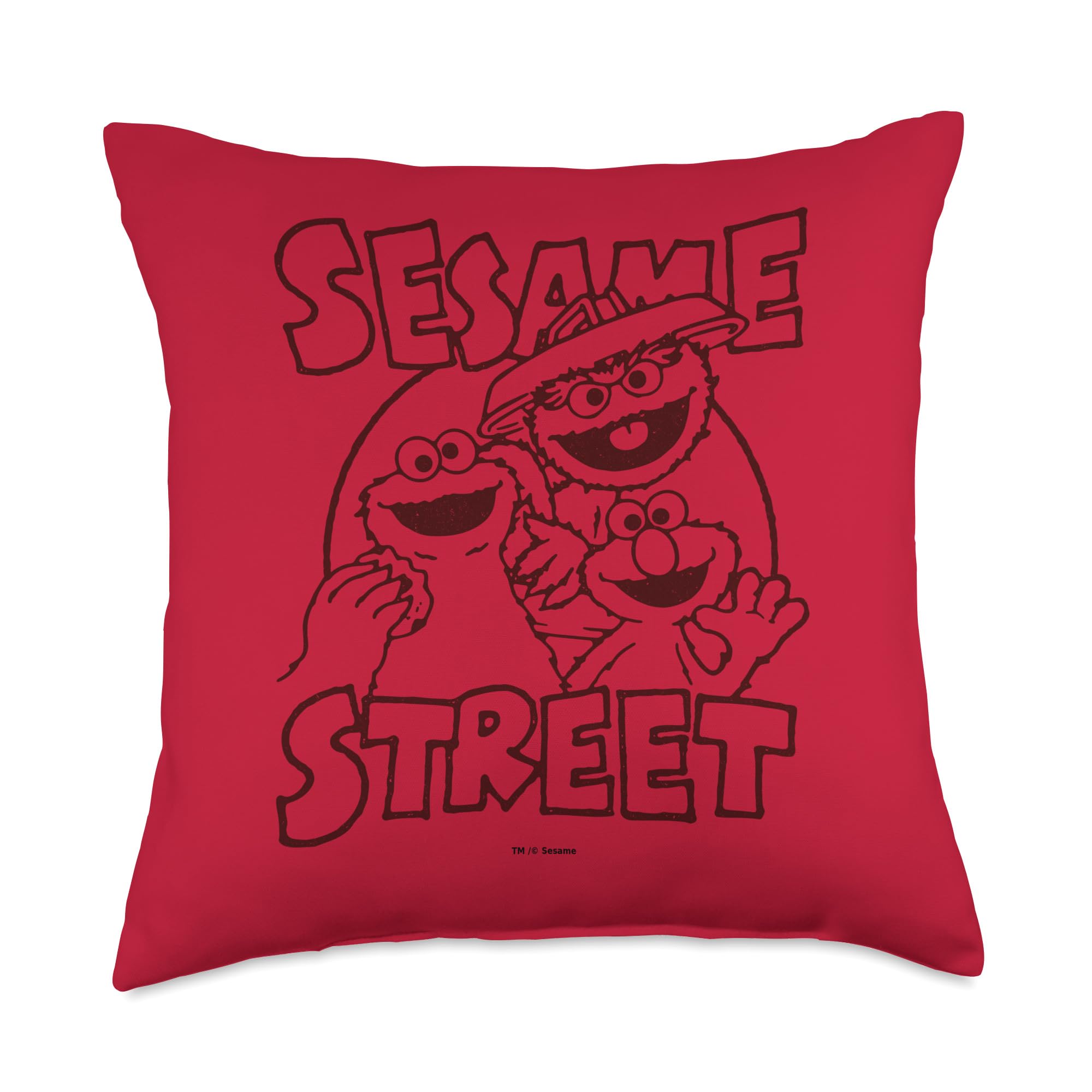 Coussin Sesame Street design multicolore a offrir pour anniversaire et chambre ado