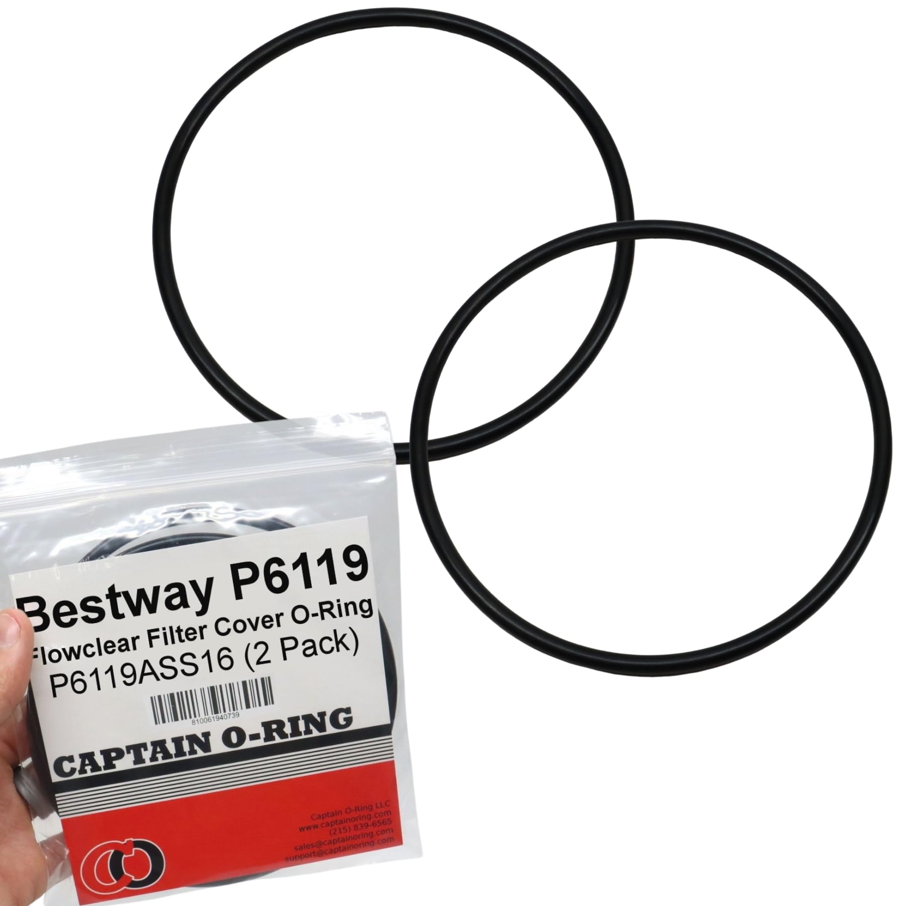 Captain O-Ring Replacement P6119 O-Ring for Bestway Flowclear Pump Filter Cap Cover (2 Pack)